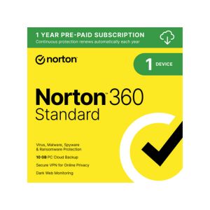 Norton 360 Standard 2024 - 1 Device - 1 Year with Auto Renewal - Download
